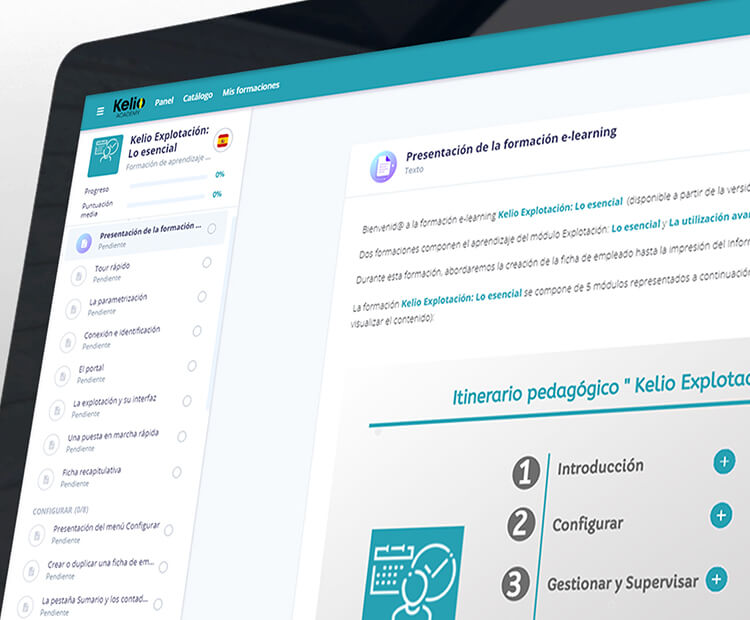 Kelio Academy: la plataforma e-learning de formación en el uso del software