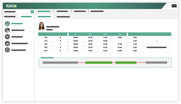 Kelio Visio networked clocking terminal